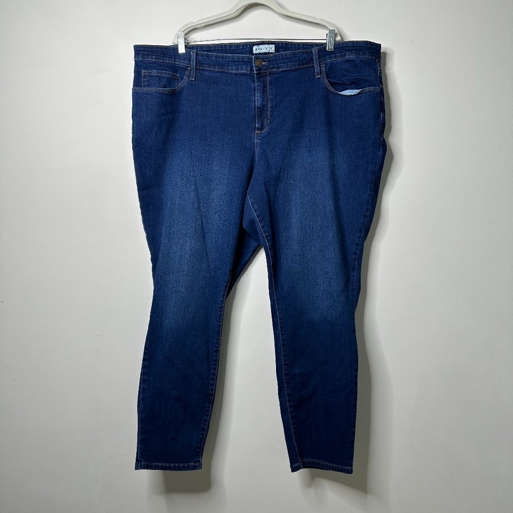 Ava & Viv Blue Skinny Jeans Women's 26W